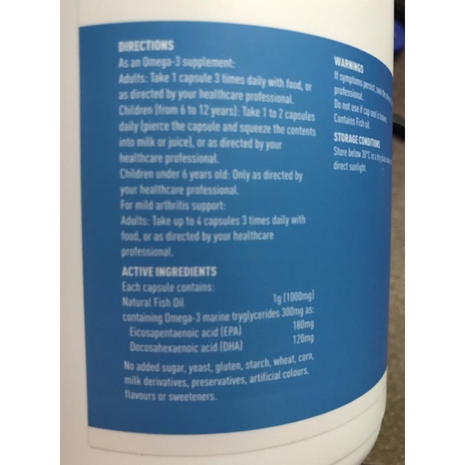 Healthy Care Australia Fish Oil 1000Mg Omega 3