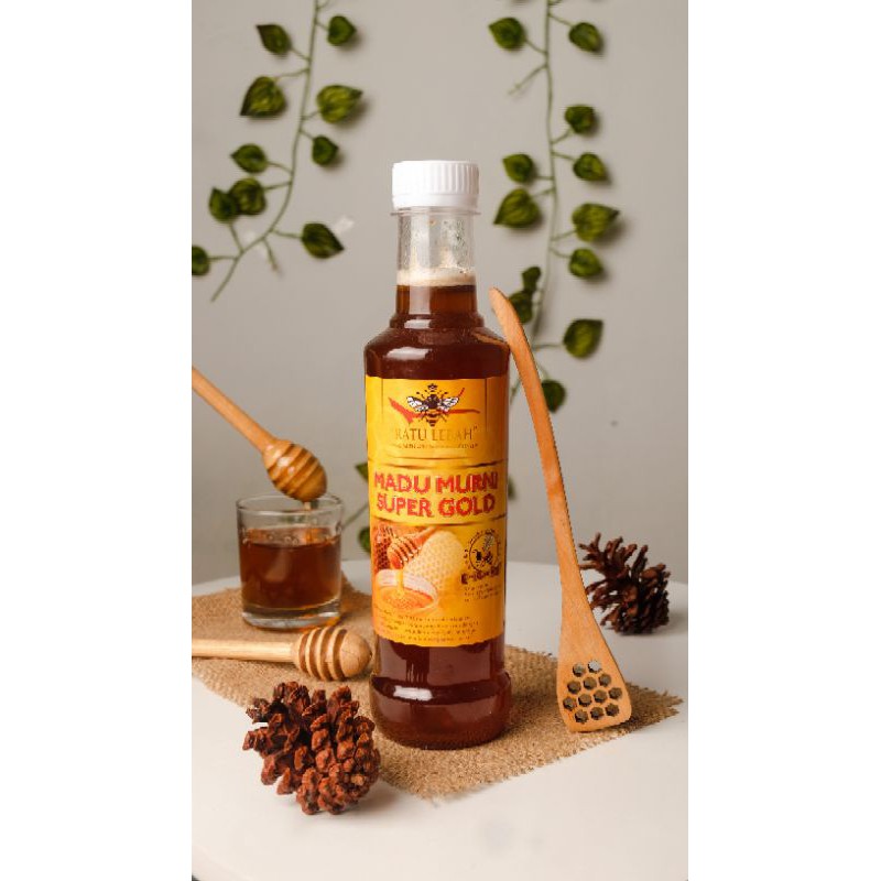 

MADU MURNI SUPER GOLD ( ROYAL JELLY + BEEPOLLEN + PROPOLIS ) ASLI FRESH 350 ML RATU LEBAH