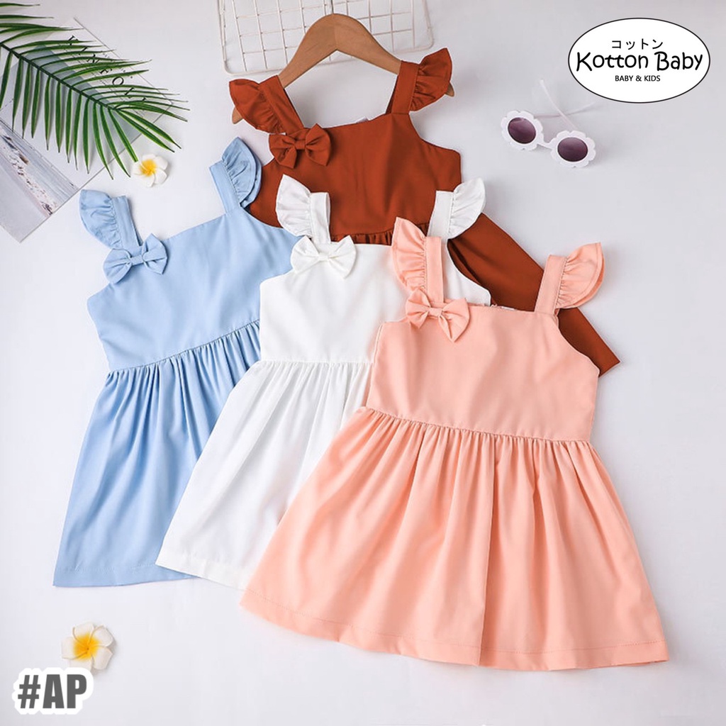 1-3thn | DRESS BAYI ANAK BASIC CASUAL PESTA ELEGAN FORMAL PEREMPUAN catalog XMY AP