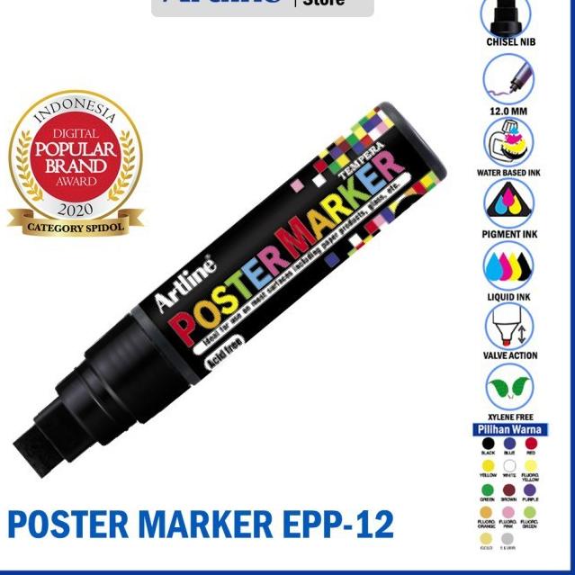 

Special SPIDOL ARTLINE POSTER MARKER 12MM EPP-12 ✔