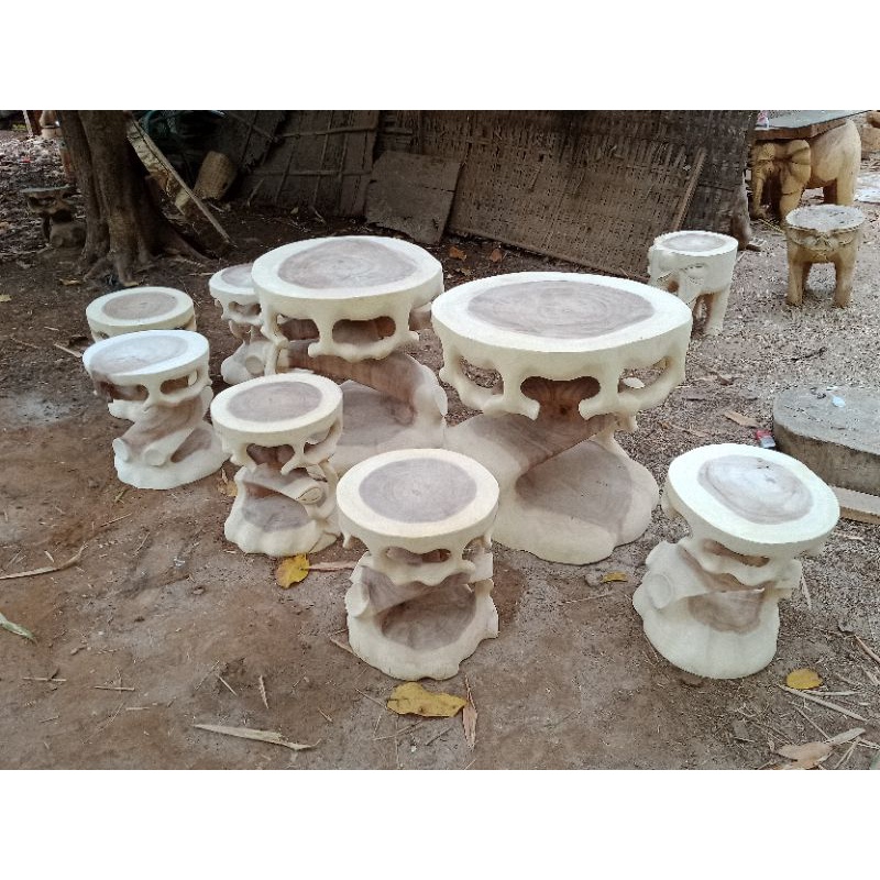 MEJA MAKAN MODEL BONSAI TANPA SAMBUNGAN/FURNITURE JEPARA