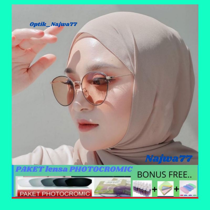 KACAMATA WANITA PAKET LENSA PHOTOCROMIC BROWN