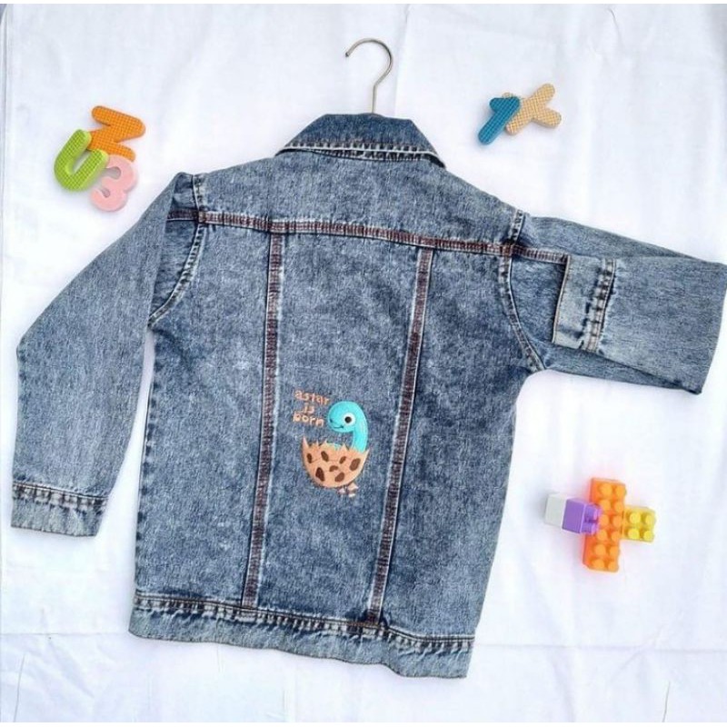 JAKET JEANS ICEWASH BORDIR DINO(BRP397)