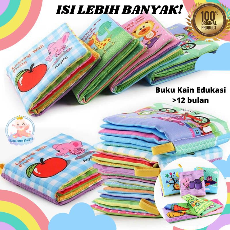 Lebih Banyak! Buku Edukasi Soft Book Bahan Kain untuk Bayi Anak