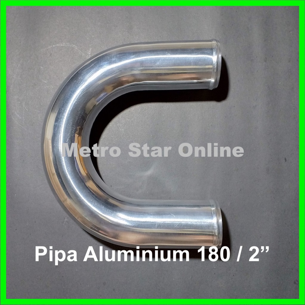 Pipa Aluminium 180 Derajat 2" Pipa Intercooler Pipa Turbo Pipa Filter Udara Mobil Universal Custom