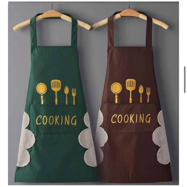 Bisa Lap Tangan Celemek Masak Apron Anti Air Minyak COOKING NJ97