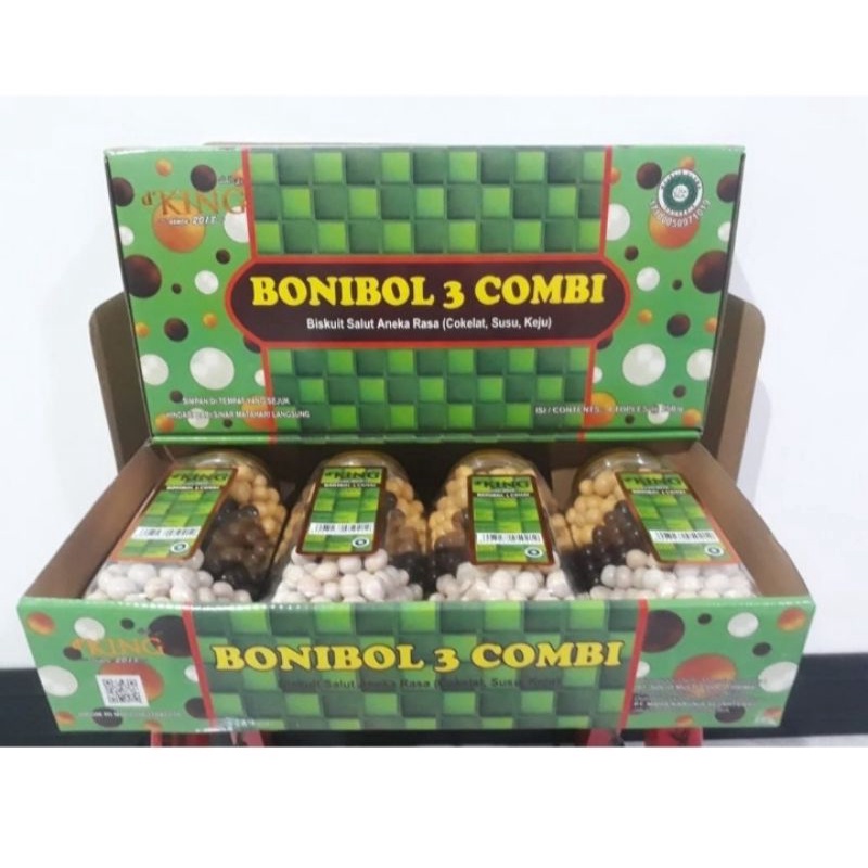 

1 Kotak D'King Bonibol Cokelat Biskuit & 3 Combi & Bonibol Pelangi n Balado