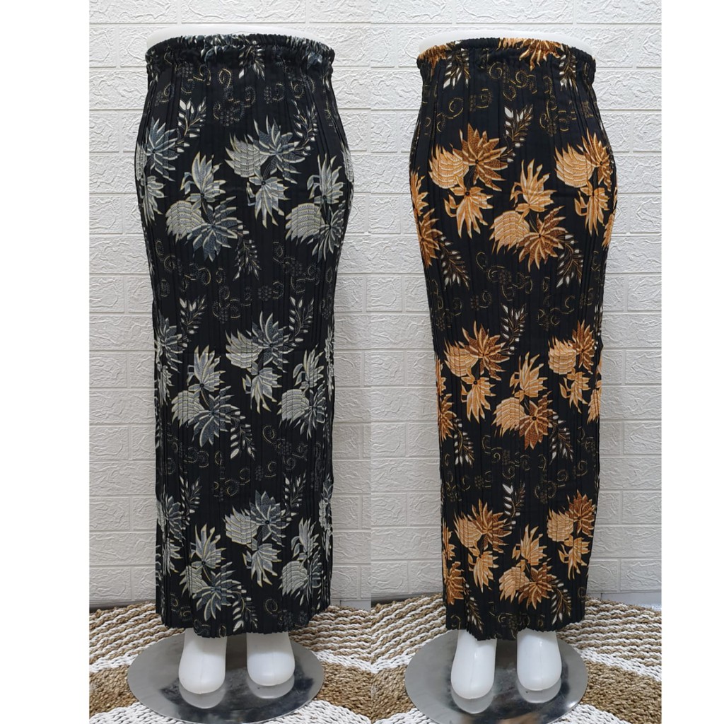 Trijaya . rok plisket batik murah Allsize / bawahan kebaya batik / rok trendy