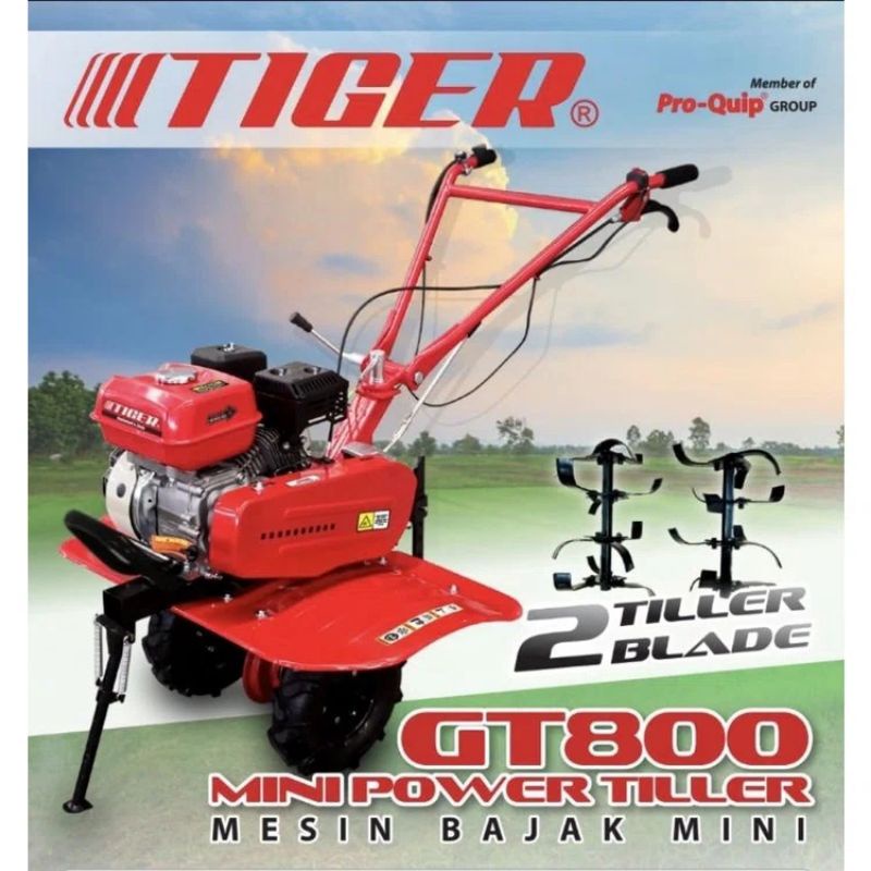 Mini Tiller Pro-Quip Tiger GT800 Free Singkal Mesin Traktor Proquip Tiger GT 800 Bajak Sawah Ladang 