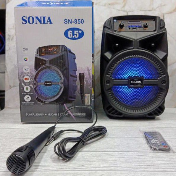 SPEAKER BLUETOOTH SONIA 6'5 INCH SN 850/SN 900 Plus mic &amp; Remote