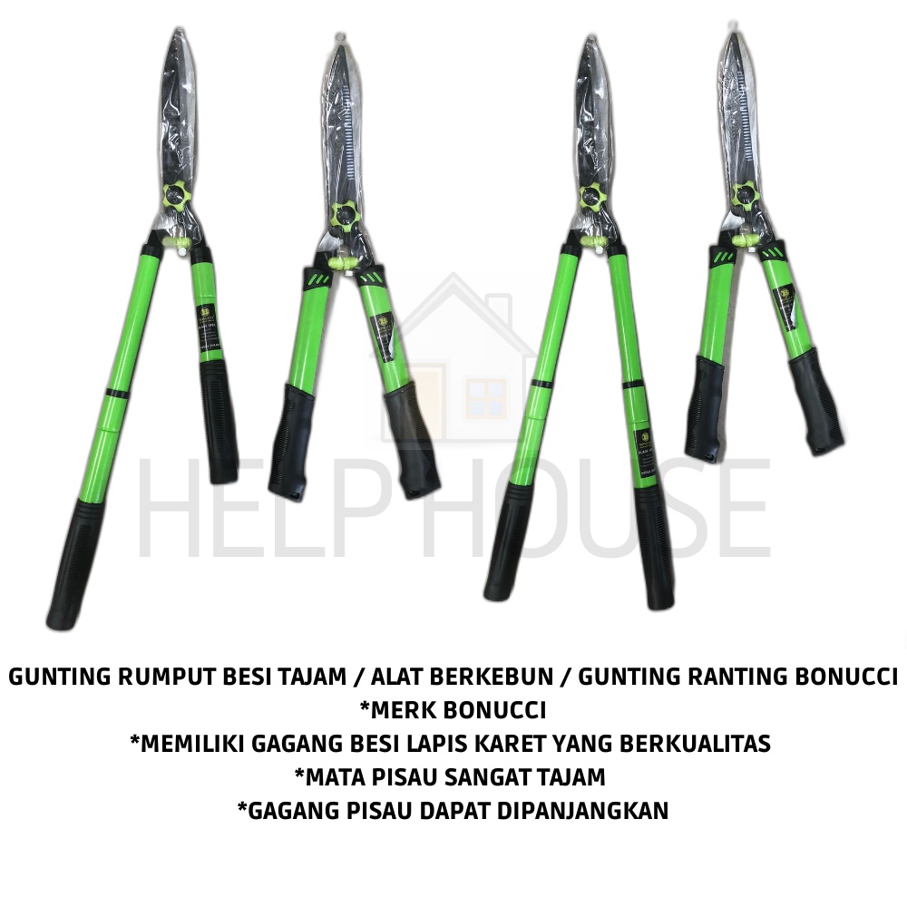 GUNTING RUMPUT BESI TAJAM / ALAT BERKEBUN / GUNTING RANTING BONUCCI HONXI MURAH