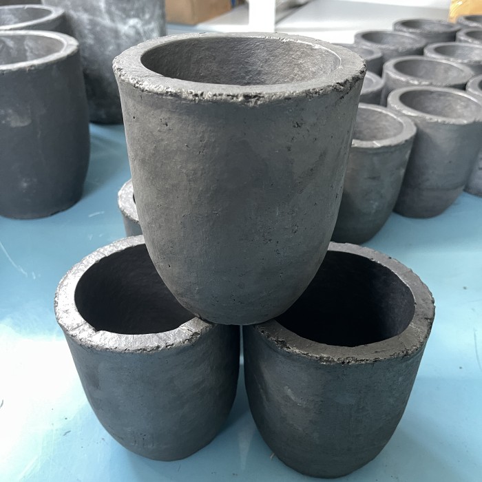 Silicon Carbide Grafit Crucible Kowi Tungku Untuk Lebur Kuningan Tembaga 8 Kg