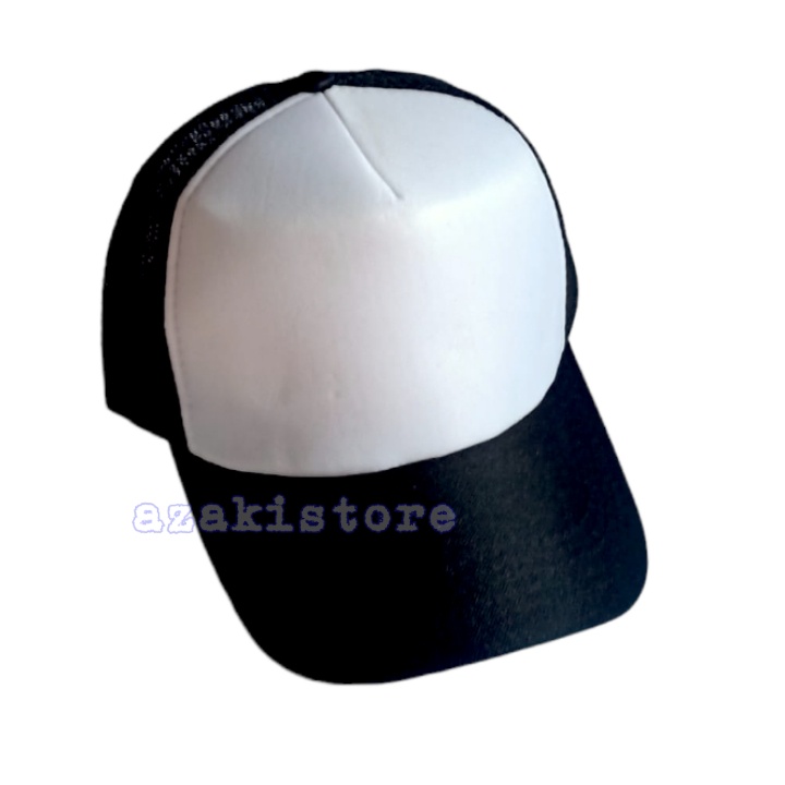 Topi Hitam Depan Putih Keren