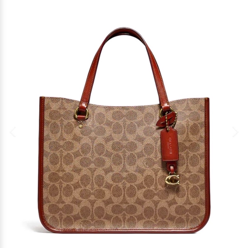 Coach Tyler Carryall 28 In Signature Canvas Tan Rust