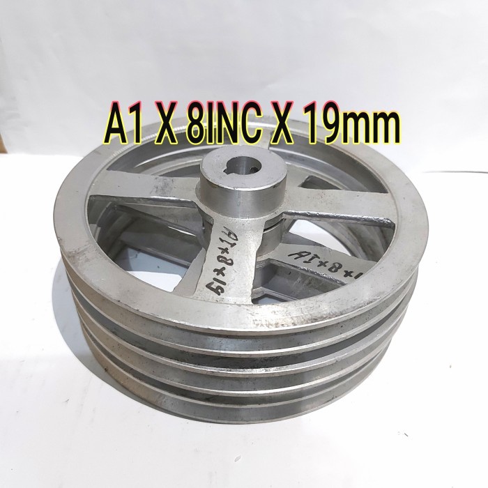 pully aluminium 8inci as 19mm dan 20mm
