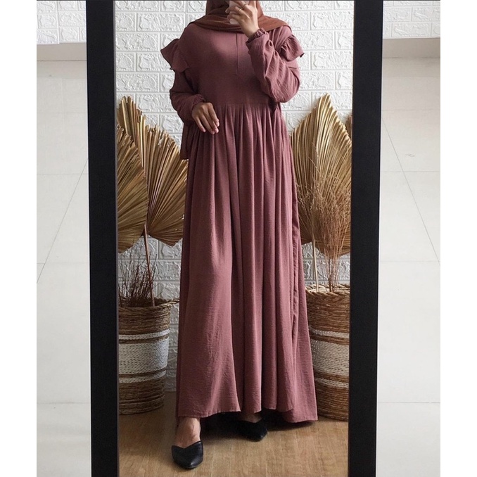 G-G GREGANA DRESS GAMIS RAYON CRINCLE AIRFOW