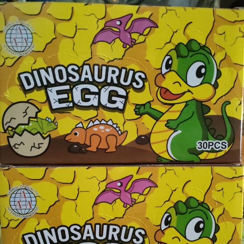 dinosaurus egg cokelat compound bentuk telur isi 30 pcs