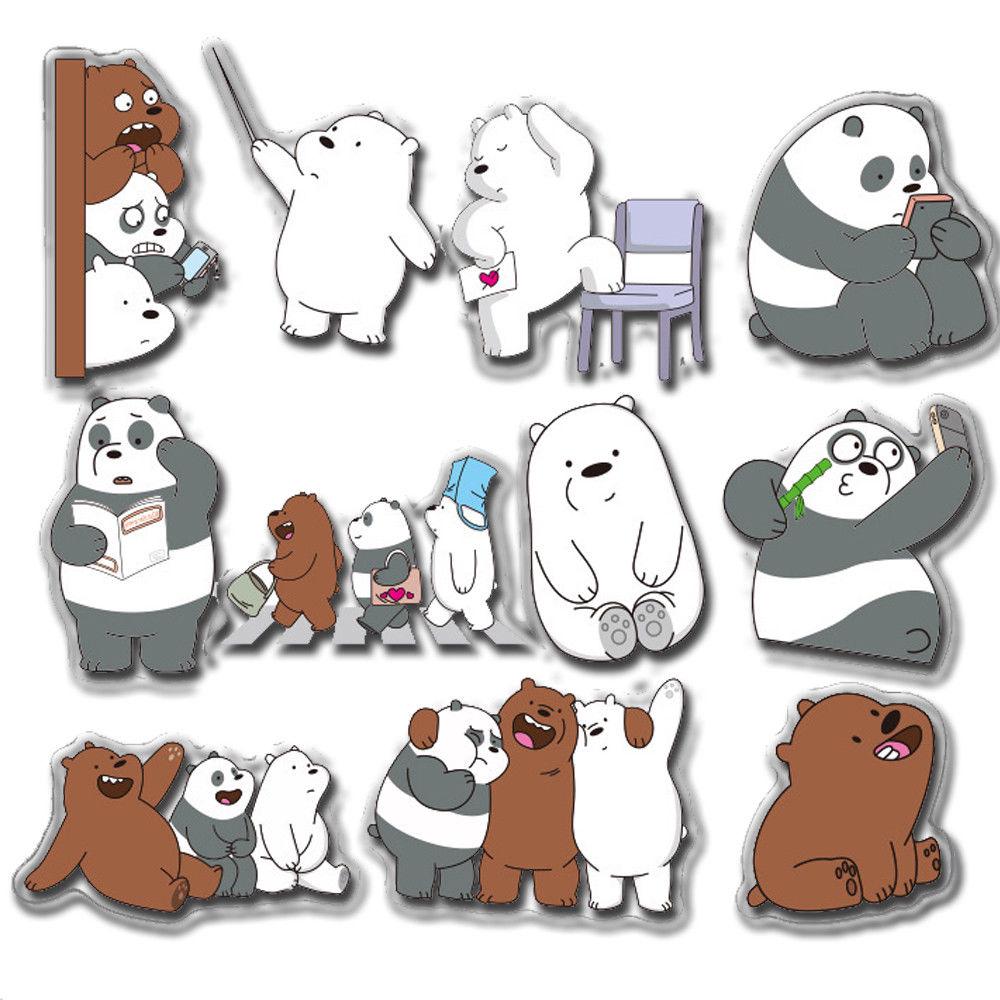 36Pcs Lot Stiker  Vinyl Motif We  Bare  Bears  untuk Mobil 