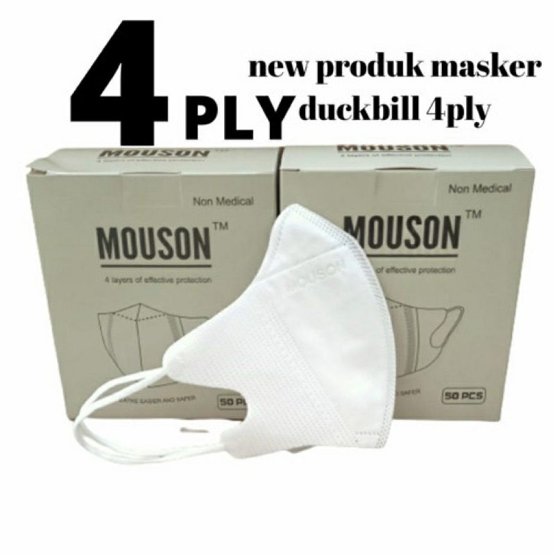 Duckbill mouson 4ply isi 50pcs