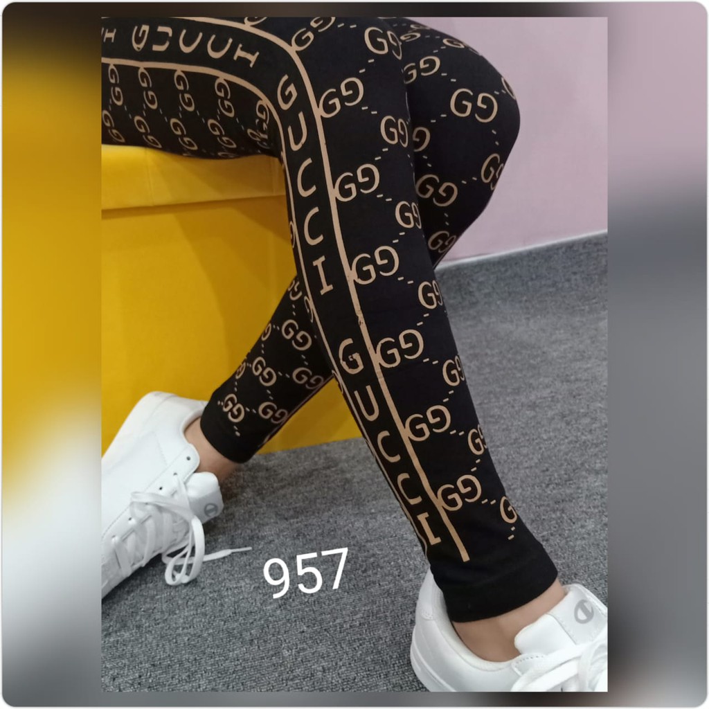 NEW LEGGING IMPORT GUCI FULL SABLON #957/LEGGING MURAH