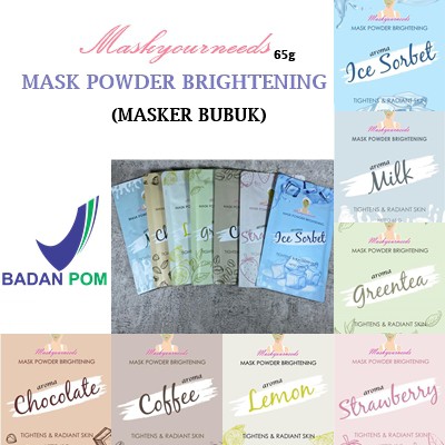 (BOSS) (MYN) Maskyourneeds 65g - MASK POWDER BRIGHTENING - MASKER BUBUK  BPOM - MASKER WAJAH