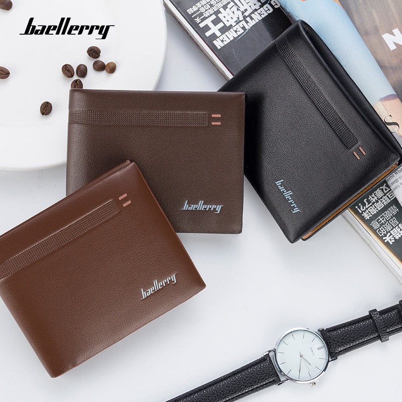 ORIGINAL BAELLERRY DOMPET LIPAT PRIA TEBAL KULIT SINTETIS DR001