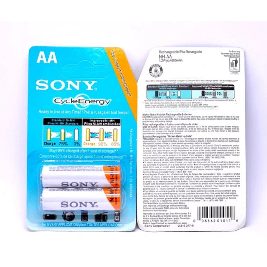 Baterai/Batre/Battery AA SONY Rechargeable/Baterai cas SONY AA 1.2 V