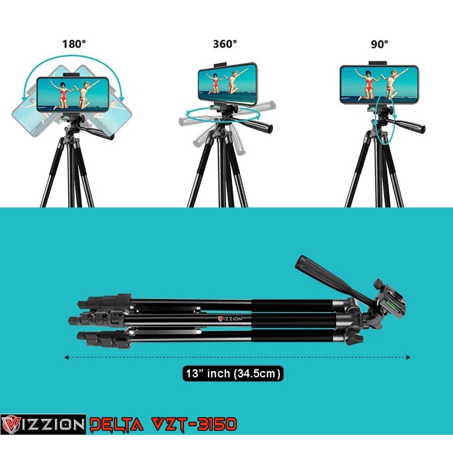 TRIPOD Camera SLR Foldable Lightweight Vizzion Delta VZT-3150