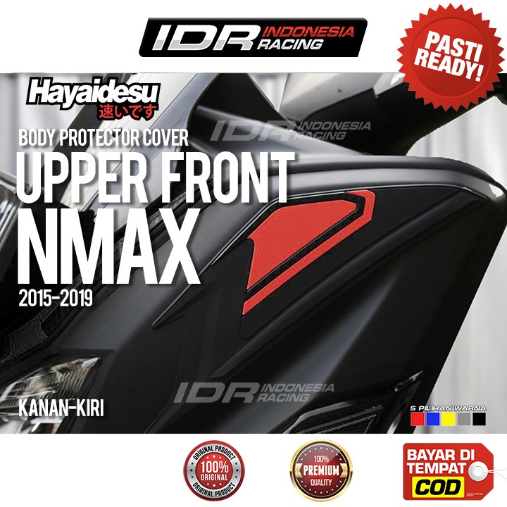 Hayaidesu NMAX Upper Side Front Cover Samping Atas Depan Body Protector Karet Pelindung Aksesoris