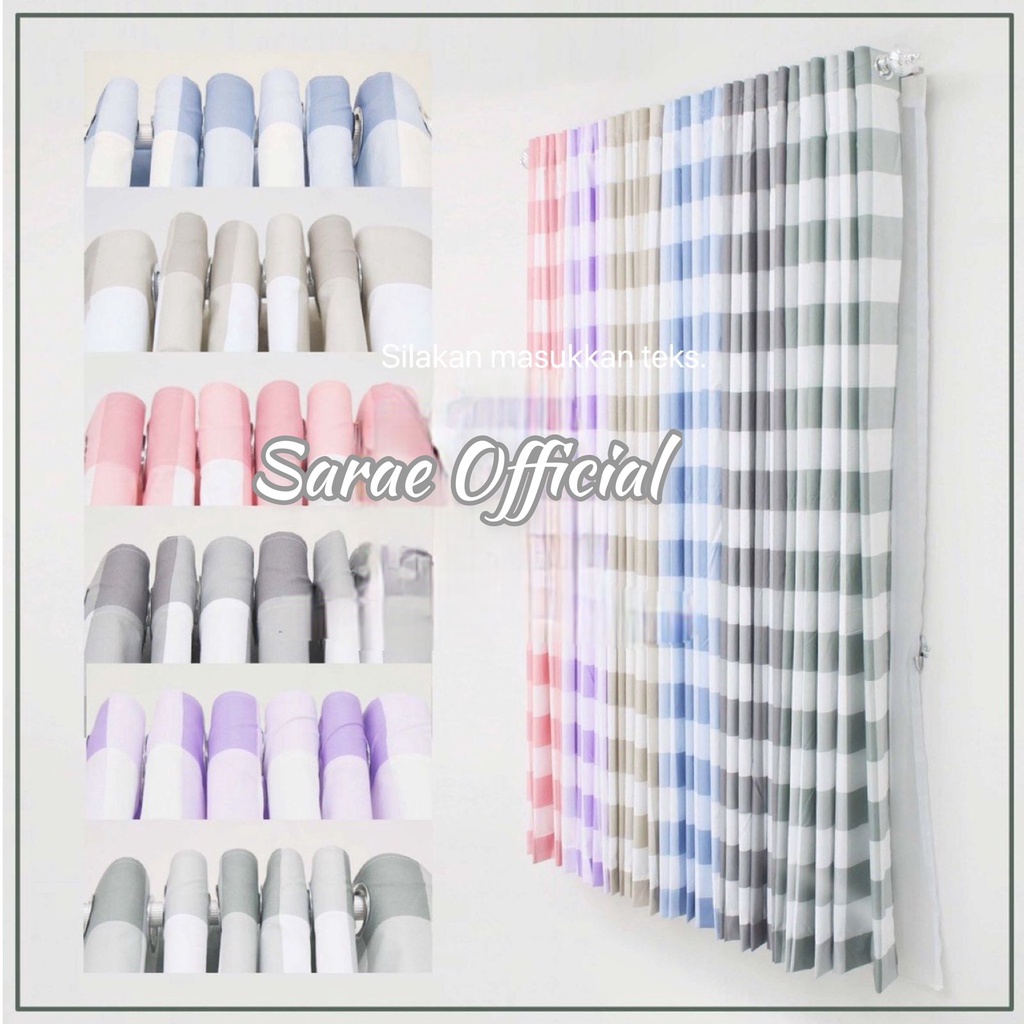 SARAE OFFICIAL - Gorden minimalis Rainbow -Gorden jendela - Gorden pintu