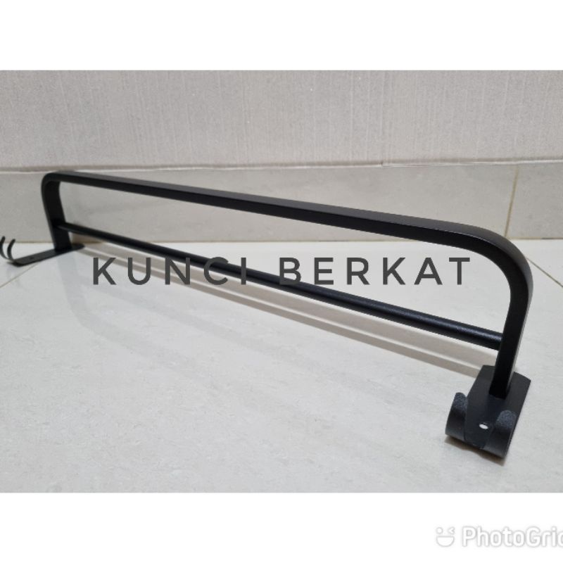 Gantungan Handuk Hitam 2 baris/ 2 bar/Towel/Accesories Bath Room/Black