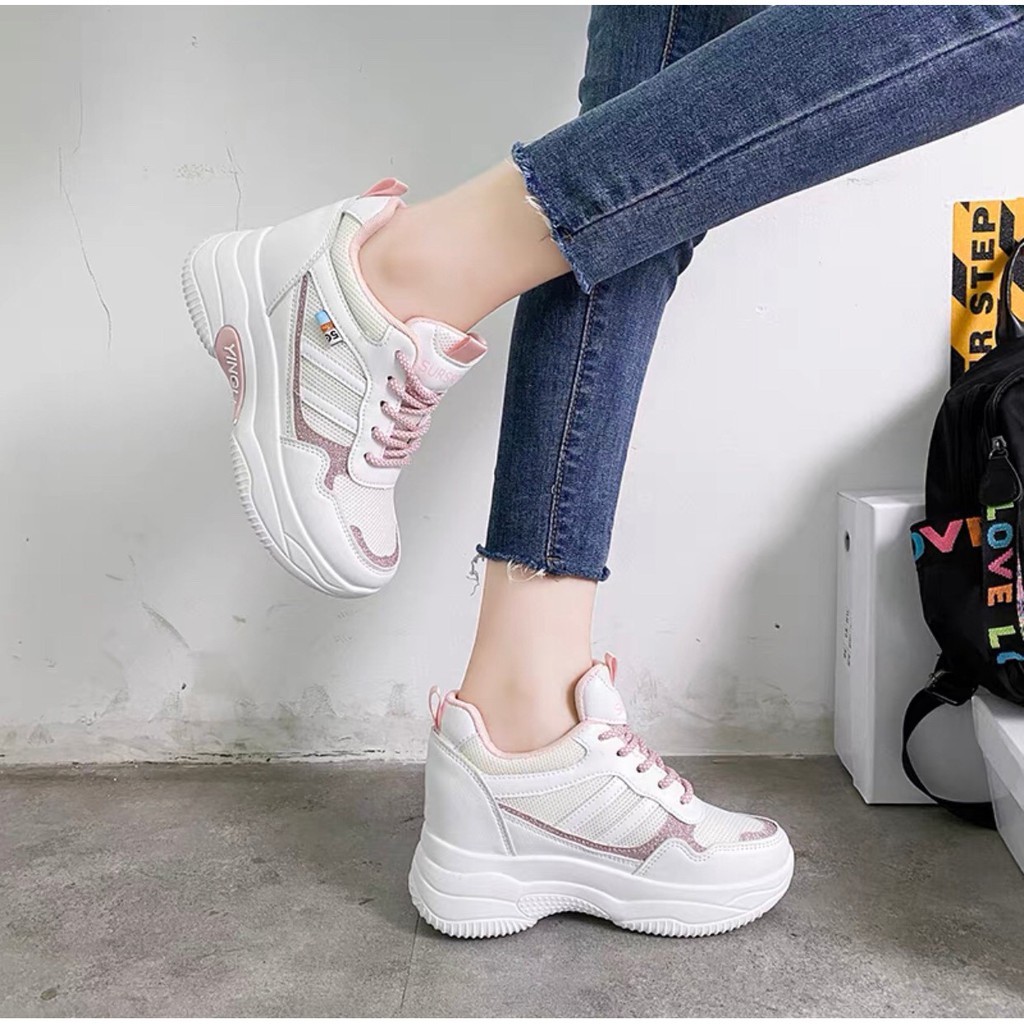 AVANCEID 1901 Sepatu Sneakers Wanita Sekolah Olahraga Sport Putih Import