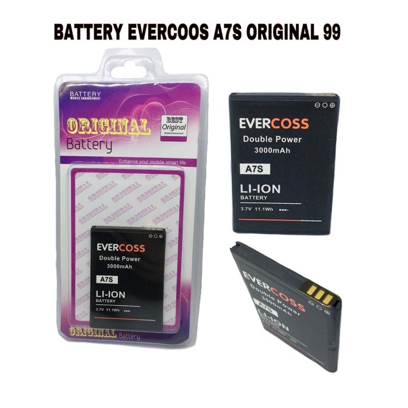 BATTERY BATERAI BATRE EVERCOSS A7S ORIGINAL 99%