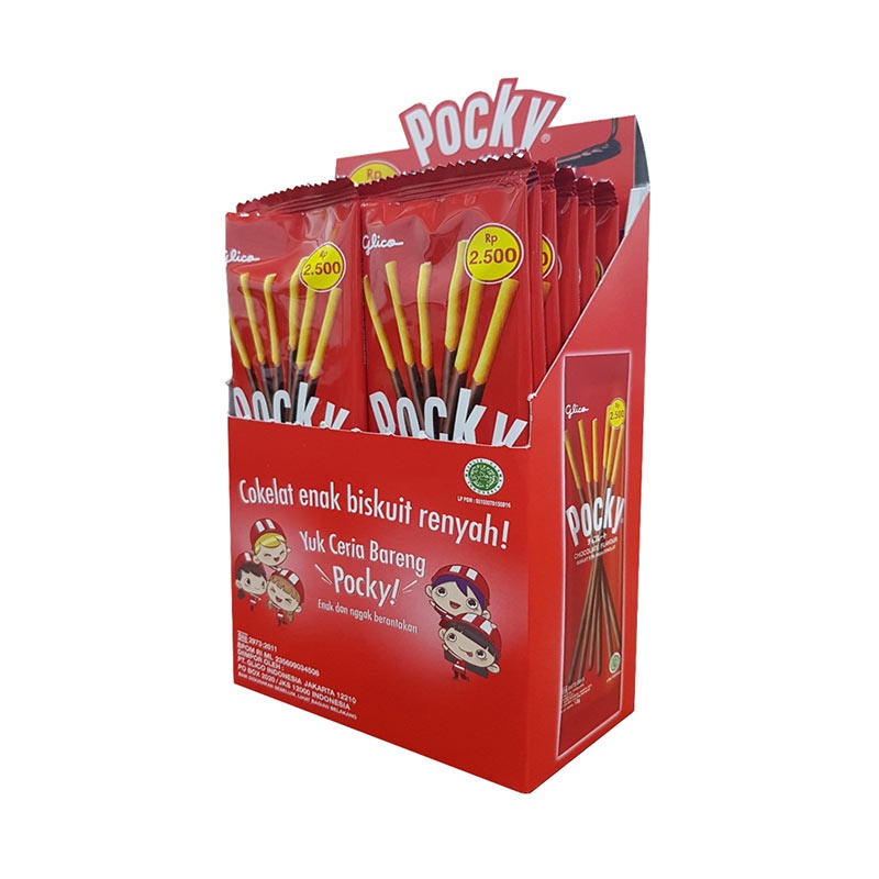 Glico Pocky SINGLE PACK CHOCOLATE / COKELAT - ( HARGA 1 DUS )