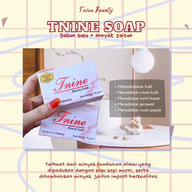 Sabun Susu Plus Zaitun Tnine Soap untuk Perawatan Tubuh dan Kecantikan Wajah untuk semua jenis kulit