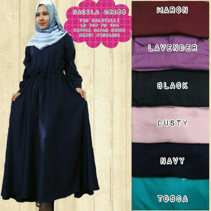 Gamis Gamis Busana Muslimah Balotelli. Nabila Dress by Aiisha FREEongkir