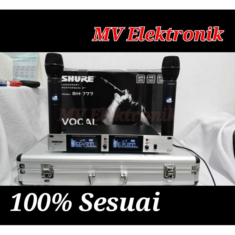 Mic Wireless SHURE SH777 / SH 777 Koper Handheld Microphone