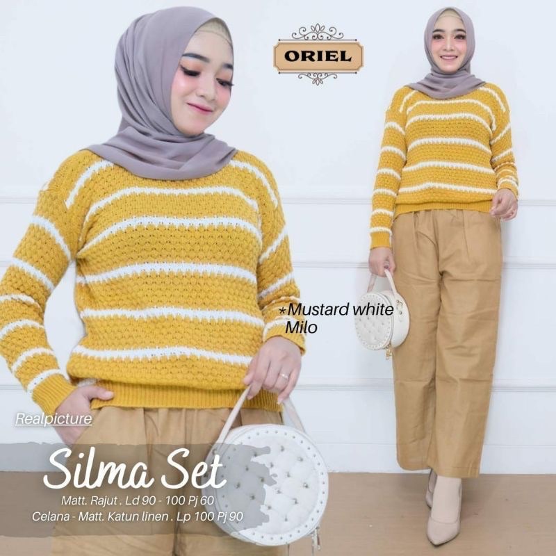 CHESSY SET + KESSIE SET  ( ATASAN + CELANA ) / BEST SELLER / BISA COD-Mustard - Milo