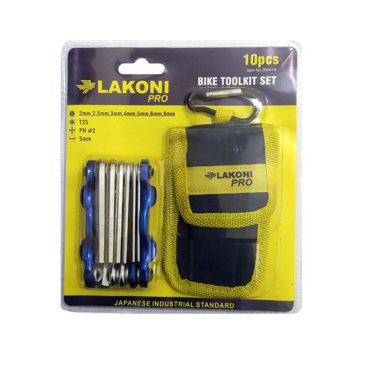 LAKONI Pro Bike Tool Kit Set 10 Pcs / Bike Toolkint set 10pcs / ToolKit ToolSet Sepeda / Repair Kit