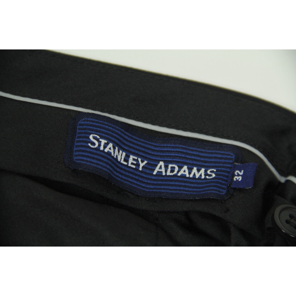 Celana Formal Kerja Kantor Pria STANLEY ADAMS Reguler Hitam Polos | Celana Bahan | Suit Pants | Celana Bahan Big Size