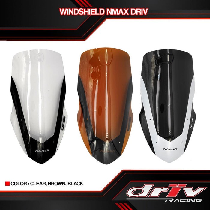WINDSHIELD VISOR NMAX tinggi panjang bening coklat hitam