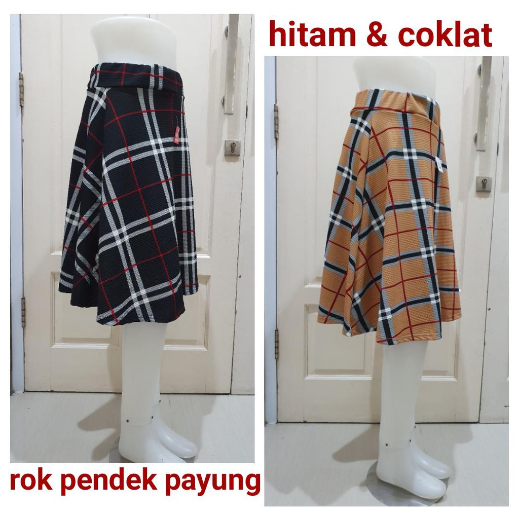 SB Collection Rok Pendek Lirian Midi Skirt Casual Payung Jumbo Wanita