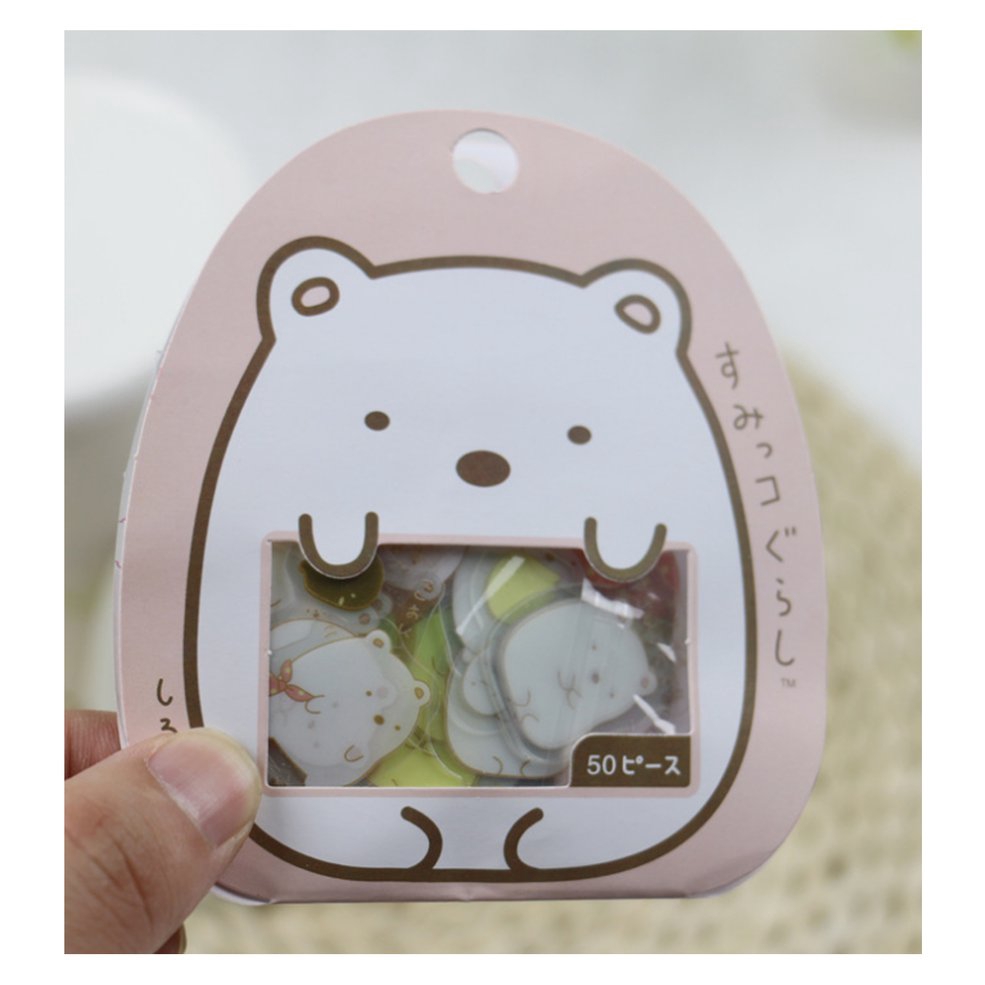 50Pcs Kantong Sticky Notes Gambar Kartun Untuk Sekolah