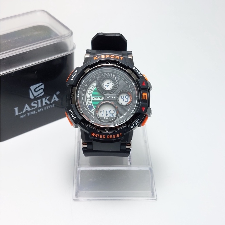 [LASIKA] JAM TANGAN PRIA DIGITAL SPORTY STRAP RUBBER WATER RESISTANT TYPE 634