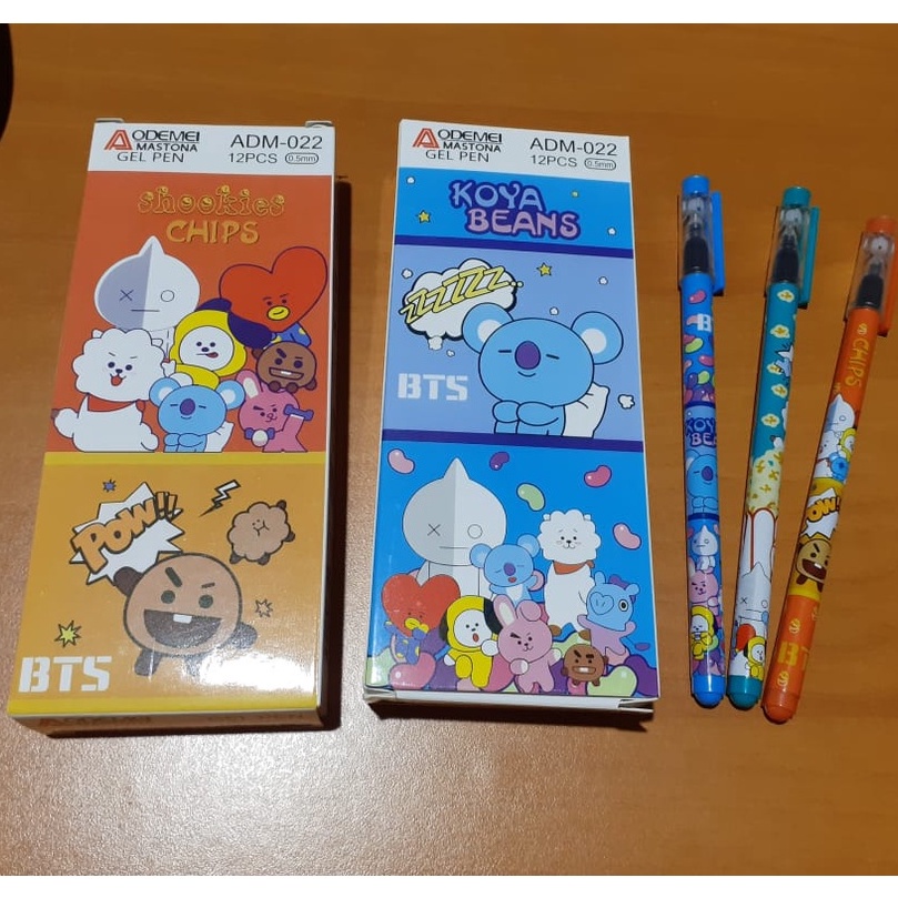 

BBS68 - ODEMEI GEL PEN PULPEN GEL KARAKTER BTS / BT21 ISI 12