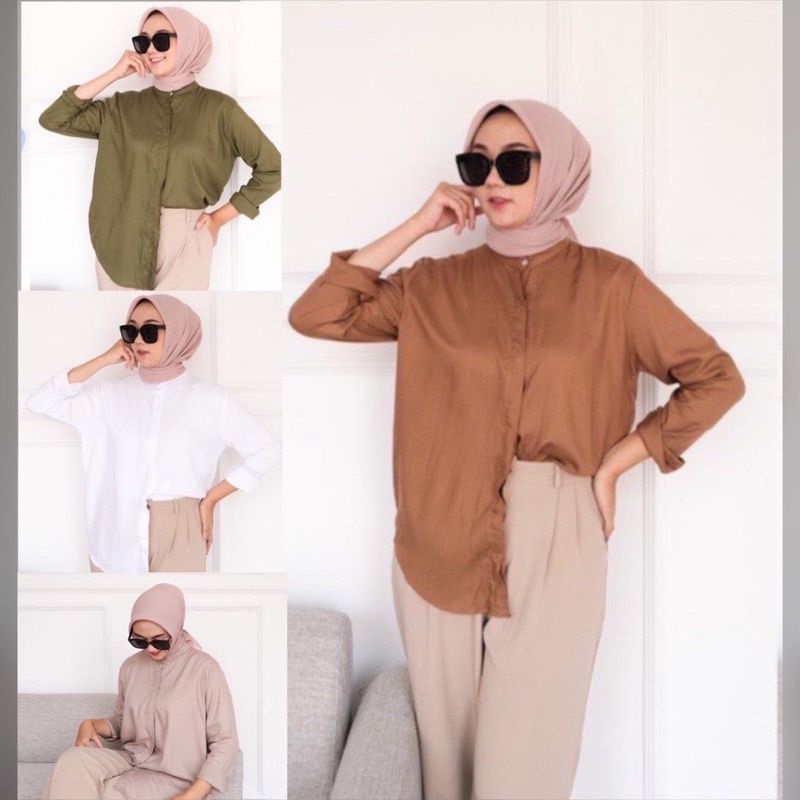 KEMEJA MAUDY SHIRT KEMEJA BAHAN RAYON WANITA