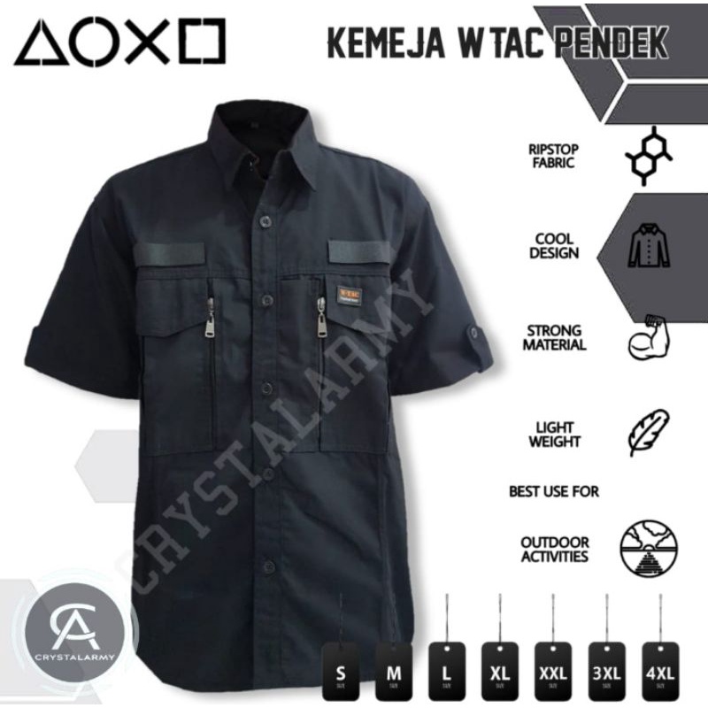 Kemeja Tactical W TAC Lengan Pendek BEST SELLER