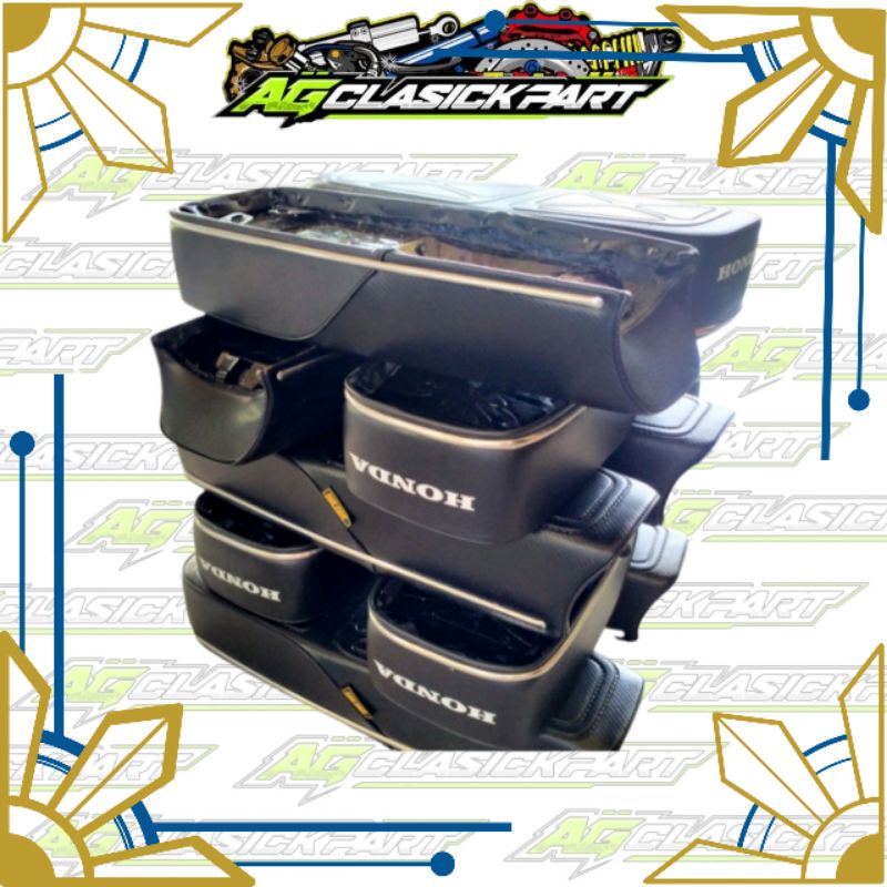 Jok Cb 100 Cb100 Glatik SULTAN Part Carbon Karbon Gride A Ada Ruang tempat Aki Accu