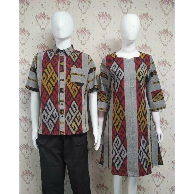 baju couple tenun blangket endek premium 01