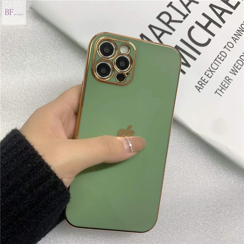 Casing Silikon Iphone 11 12 13 Pro Max X Xr Xsmax 6 7 8 Plus 11pro 11promax 12promax 6d Electroplating